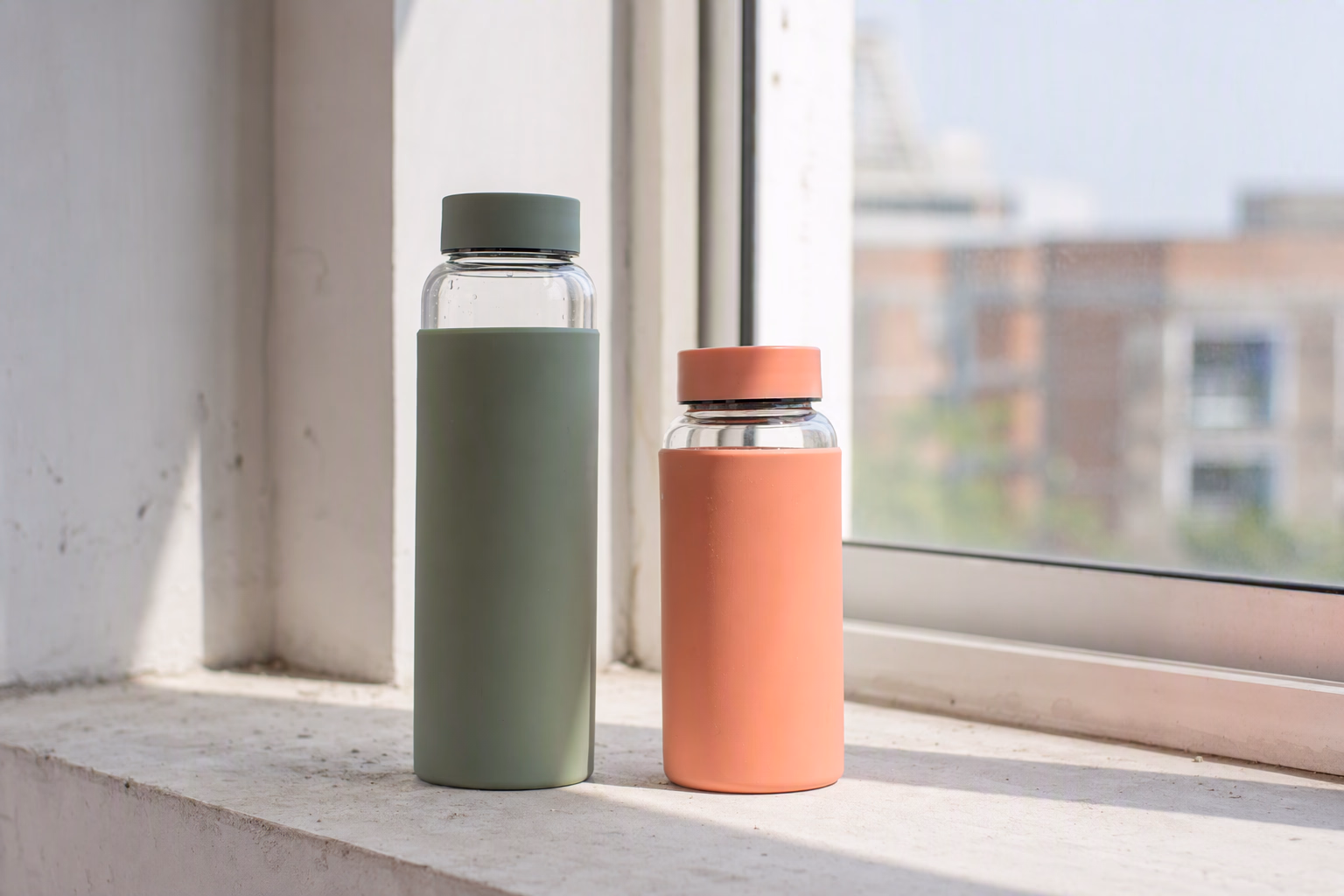 Jolora Mini 420 bottle with coral sleeve